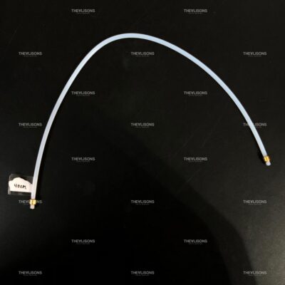 STAINLRSS STEEL BRAIDED HOSE WITH BRASS NUT 40 CM.